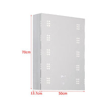 Load image into Gallery viewer, 700x500MM LED Illuminated Mirror Cabinet with Shaver Socket

