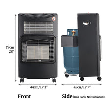 Load image into Gallery viewer, 4.2KW Electric and Gas Heater Movable Tank Cabin with Ceramic Infrared Heater Space Heaters Living and Home 
