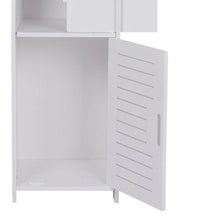Load image into Gallery viewer, 4 Tier White Bathroom Cabinet Corner Cupboard Storage Shelf
