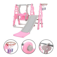 Load image into Gallery viewer, Kids Toddler Swing and Slide Set with Basketball Hoop Swing Sets &amp; Playsets Living and Home 
