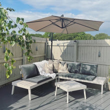 Load image into Gallery viewer, 3M Taupe Sun Parasol Hanging Banana Umbrella Parasols Living and Home Without base 
