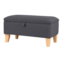 Load image into Gallery viewer, Linen Storage Ottoman Bench Toy Box Pouffe Footstool
