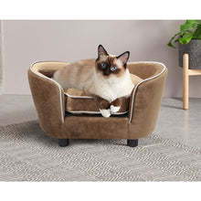 Load image into Gallery viewer, Luxurious Pet Sofa Bed Brown
