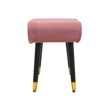 Load image into Gallery viewer, Velvet Upholstered Dressing Table Stool Pink
