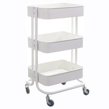 Load image into Gallery viewer, 3 Tier Kitchen Storage Trolley Metal Tower Rack Bathroom Shelf
