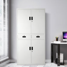 Load image into Gallery viewer, Modern Matte Lockable Storage Cabinet with Drawers
