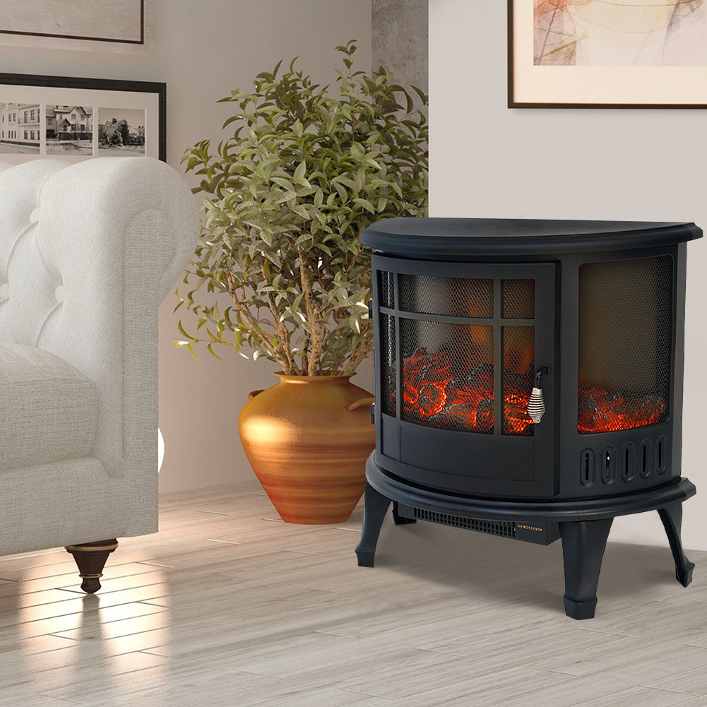 1800W Metal Electric Fireplace Heater