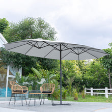 Load image into Gallery viewer, Garden Double-Sided Parasol Umbrella With Foldable Cross Base
