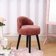 Load image into Gallery viewer, Velvet Upholstered Dressing Table Stool for Bedroom
