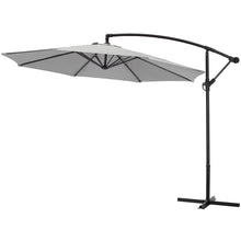 Load image into Gallery viewer, Garden 3M Banana Parasol Cantilever Hanging Sun Shade Umbrella Shelter with Cross Base
