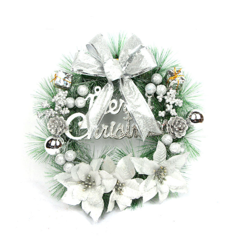 Elegant Christmas Wreath with Mixed Decorations, SP1792