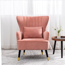 Load image into Gallery viewer, Occasion Velvet Wing back Armchair With Cushion
