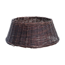 Load image into Gallery viewer, Livingandhome Wicker Christmas Tree Collar Skirt Rattan Xmas Tree Basket Ring Base, SW0311
