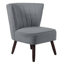 Load image into Gallery viewer, Linen Buttoned Upholstered Accent Chair
