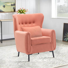 Load image into Gallery viewer, Buttoned High Back Lounge Armchair with Cushion
