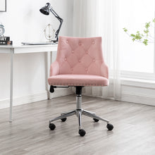 Load image into Gallery viewer, Velvet Adjustable Height Comfy Padded Swivel Office Chair Mid Back

