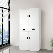 Load image into Gallery viewer, Modern Matte Lockable Storage Cabinet with Drawers
