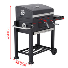 Load image into Gallery viewer, BBQ charcoal grill cart, barbecue, charcoal bbq
