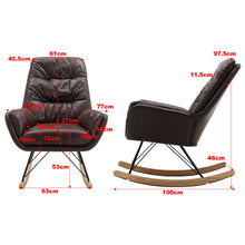 Load image into Gallery viewer, Livingandhome Luxury Wooden Rocking Chair Leisure Chair
