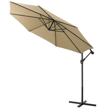 Load image into Gallery viewer, 3M Taupe Sun Parasol Hanging Banana Umbrella
