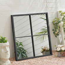 Load image into Gallery viewer, Classic Window Mirror Wall Metal Framed Mirror,Black
