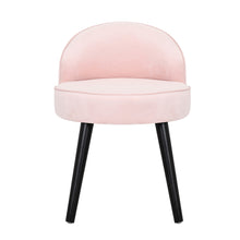 Load image into Gallery viewer, Vintage Velvet Dressing Table Stool with Wooden Legs
