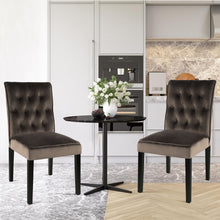 Load image into Gallery viewer, Set of 2 Buttoned Dining Chairs
