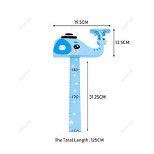 Load image into Gallery viewer, Kids Height Growth Ruler for Kids Room Decor, 3D Giraffe Elephant Movable
