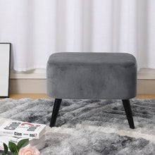 Load image into Gallery viewer, Modern Foot Stool Velvet Ottoman Pink / Grey
