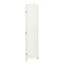 Load image into Gallery viewer, White Solid Weave Wicker Wood Room Divider
