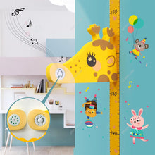 Load image into Gallery viewer, Kids Height Growth Ruler for Kids Room Decor, 3D Giraffe Elephant Movable
