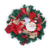 Load image into Gallery viewer, Livingandhome Santa Claus Christmas Wreath for Front Door Window Fireplace, CD0478
