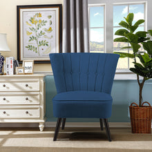 Load image into Gallery viewer, Linen Buttoned Upholstered Accent Chair
