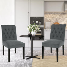 Load image into Gallery viewer, Set of 2 Buttoned Dining Chairs
