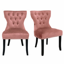 Load image into Gallery viewer, Copy of Set of 2 Buttoned Velvet Dining Chairs
