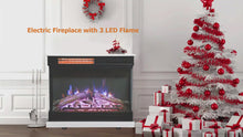 Load and play video in Gallery viewer, 900W/1800W Electric Fireplace 3 LED Flame Timer Heater with Remote Control
