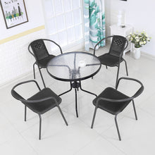 Load image into Gallery viewer, Outdoor Metal Coffee Dining Set, Black
