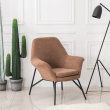 Load image into Gallery viewer, Modern Linen Tub Chair Armchair, Coffee
