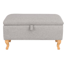 Load image into Gallery viewer, Linen Storage Ottoman Bench Toy Box Pouffe Footstool
