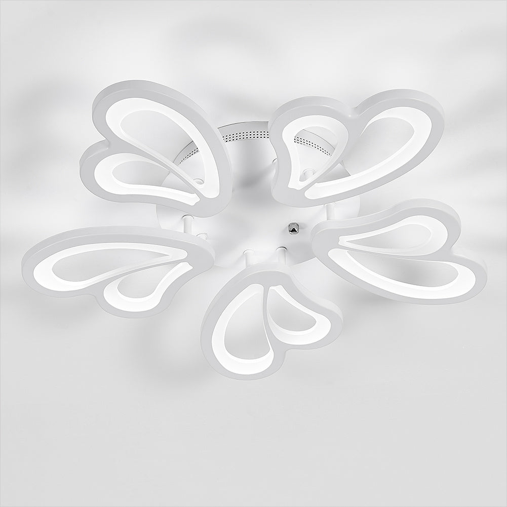 Contemporary Flower-Like LED Semi Flush Ceiling Light, LG0627