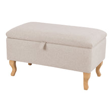 Load image into Gallery viewer, Linen Storage Ottoman Bench Toy Box Pouffe Footstool
