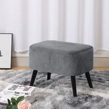 Load image into Gallery viewer, Modern Foot Stool Velvet Ottoman Pink / Grey
