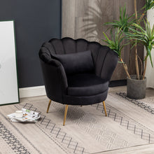 Load image into Gallery viewer, Velvet Lotus Scallop Tub Chair With Cushion
