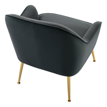 Load image into Gallery viewer, Modern Single Sofa Armchair with Gold-Plated Feet

