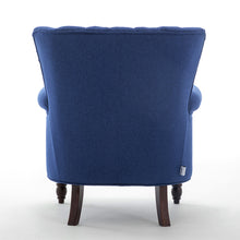 Load image into Gallery viewer, Livingandhome Vintage Linen Upholstered Wing Back Arm Chair
