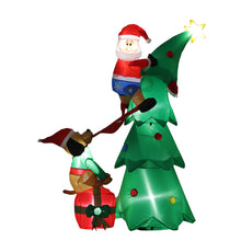 Load image into Gallery viewer, Inflatable Xmas Tree Santa Claus Air Blown with 6 LED Lamp UK Plug Garden Decor
