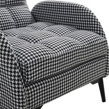 Load image into Gallery viewer, Livingandhome Adjustable Houndstooth Recliner Chair with Footstool
