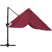 Load image into Gallery viewer, Outdoor Cantilever Parasol with Cross Base
