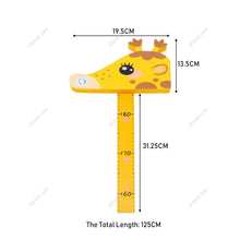 Load image into Gallery viewer, Kids Height Growth Ruler for Kids Room Decor, 3D Giraffe Elephant Movable
