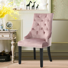 Load image into Gallery viewer, Modern Velvet High Wing Dining Chair
